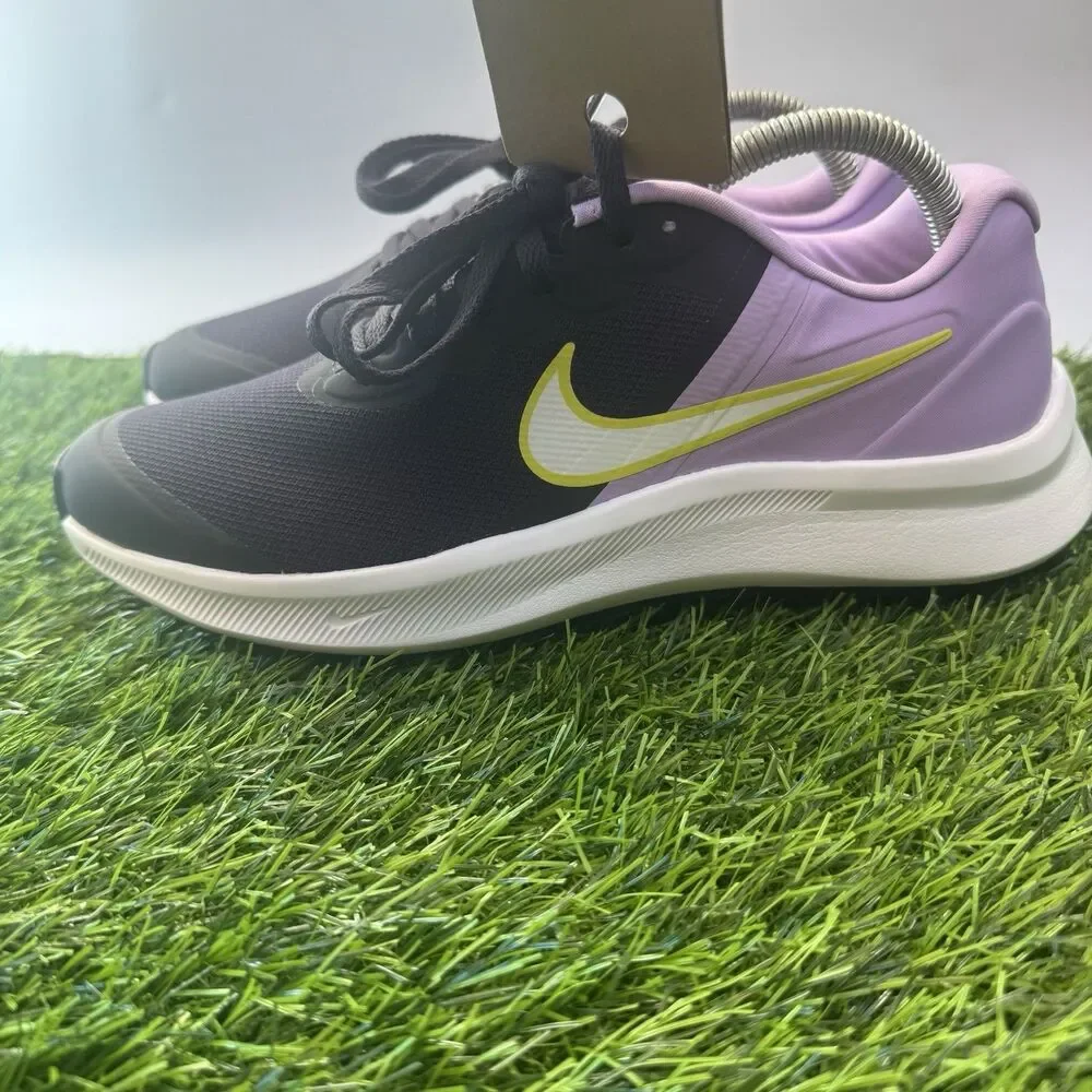 Nike Tanjun Star Runner Youth Sz 6.5Y Black/Purple DA2776-500 New